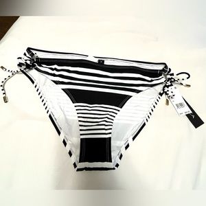 La Blanca Black and White Bikini Bottom, Swimsuit Bottom, String Bikini